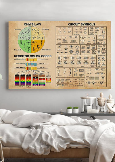 Electrician Circuit Symbols Electricity Knowledge Gift For Lineman