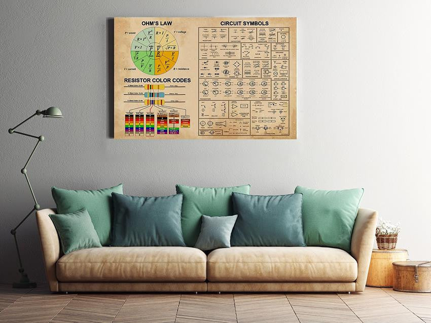 Electrician Circuit Symbols Electricity Knowledge Gift For Lineman