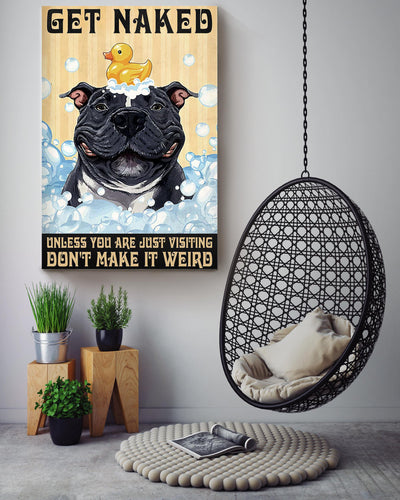Get Naked Funny Meme Boxer In Bath Gift For Bathroom Decor Housewarming Canvas