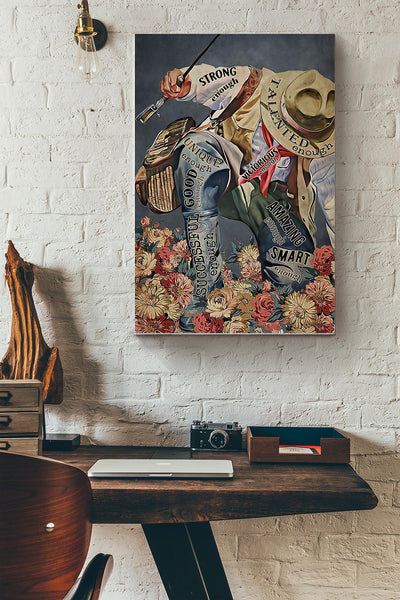 Fishingman Talented Enough Poster Canvas Gallery Wrapped Canvas Framed Gift Idea