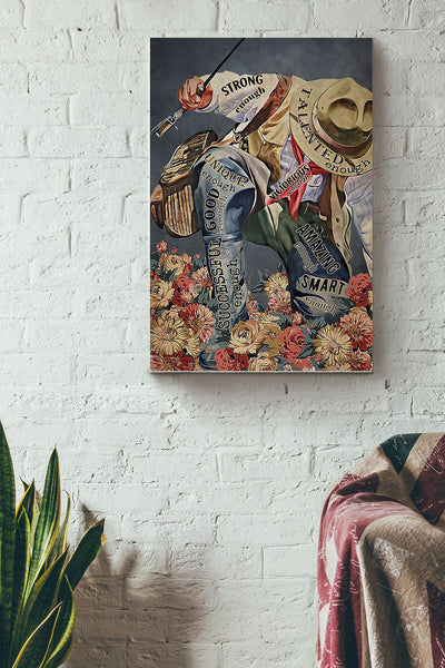 Fishingman Talented Enough Poster Canvas Gallery Wrapped Canvas Framed Gift Idea