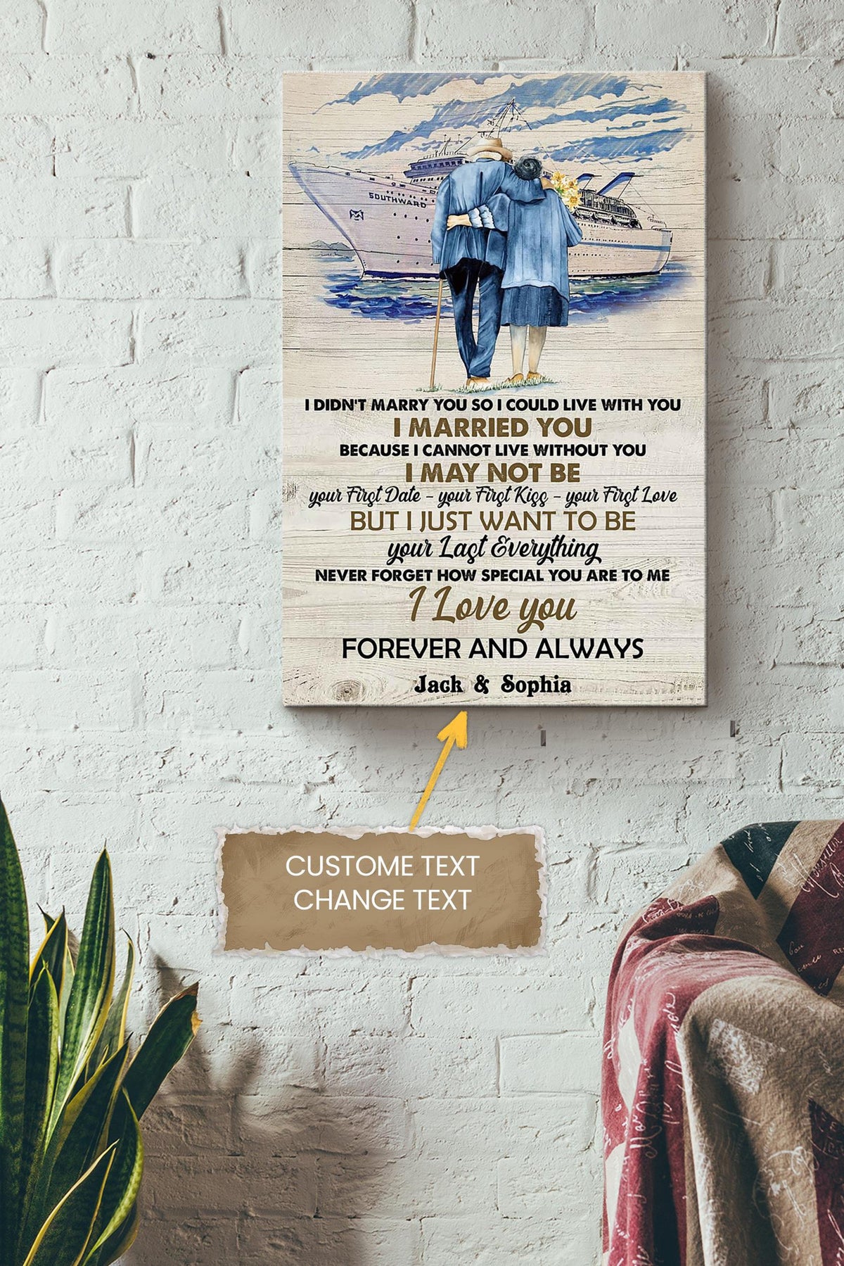 I Love You Forever Personalized Poster - Love Wall Art - Gift For Valentine Day Lover Crush Canvas Gallery Wrapped Canvas Framed Gift Idea Framed Prints, Canvas
