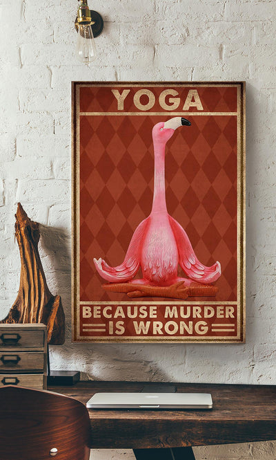 Flamingo Yoga For Yoga Studio Decor Canvas
