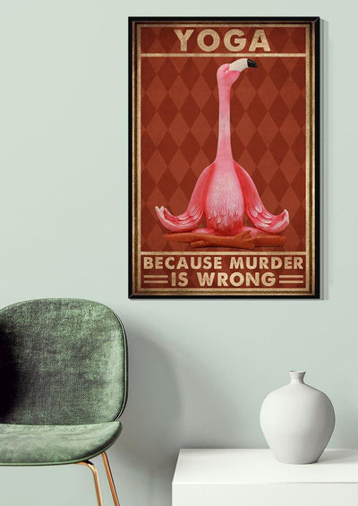 Flamingo Yoga For Yoga Studio Decor Canvas