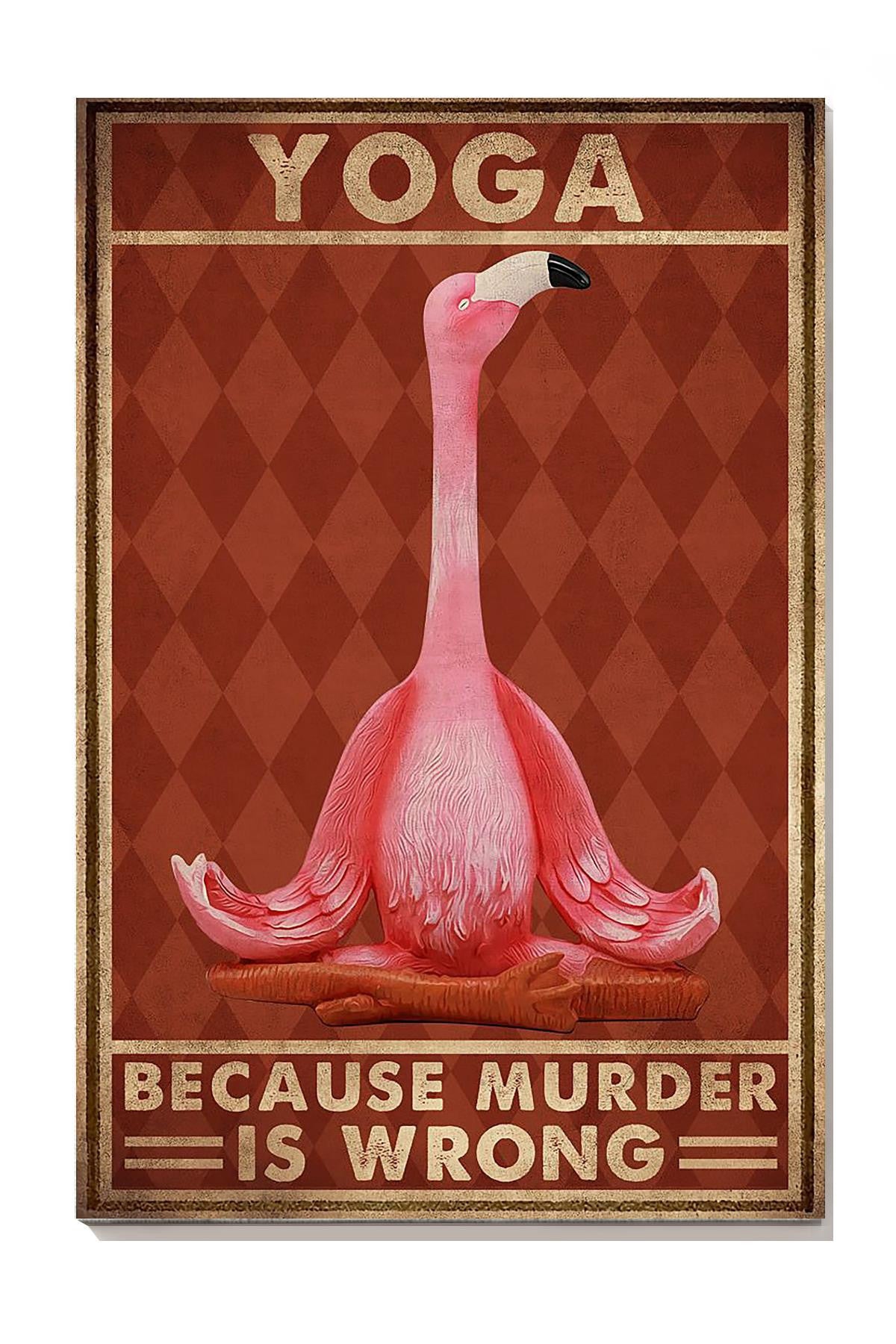Flamingo Yoga For Yoga Studio Decor Canvas