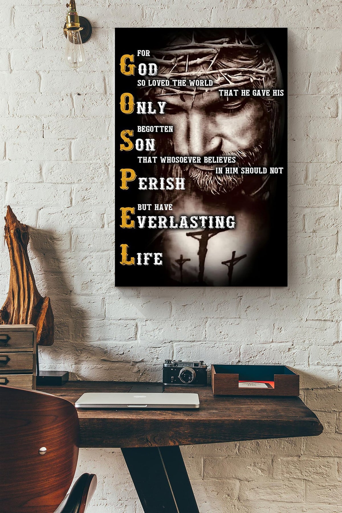 God Prayer For Healing Christian Wall Art Gift For Christmas Decor Son Of God Canvas Framed Prints, Canvas