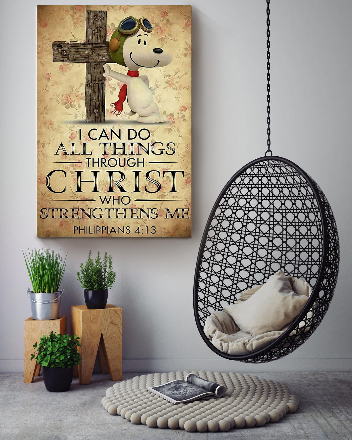Christ Strengthens Me Prayer Healing Christian Wall Art Gift For Christmas Decor Son Of God Canvas Framed Prints, Canvas