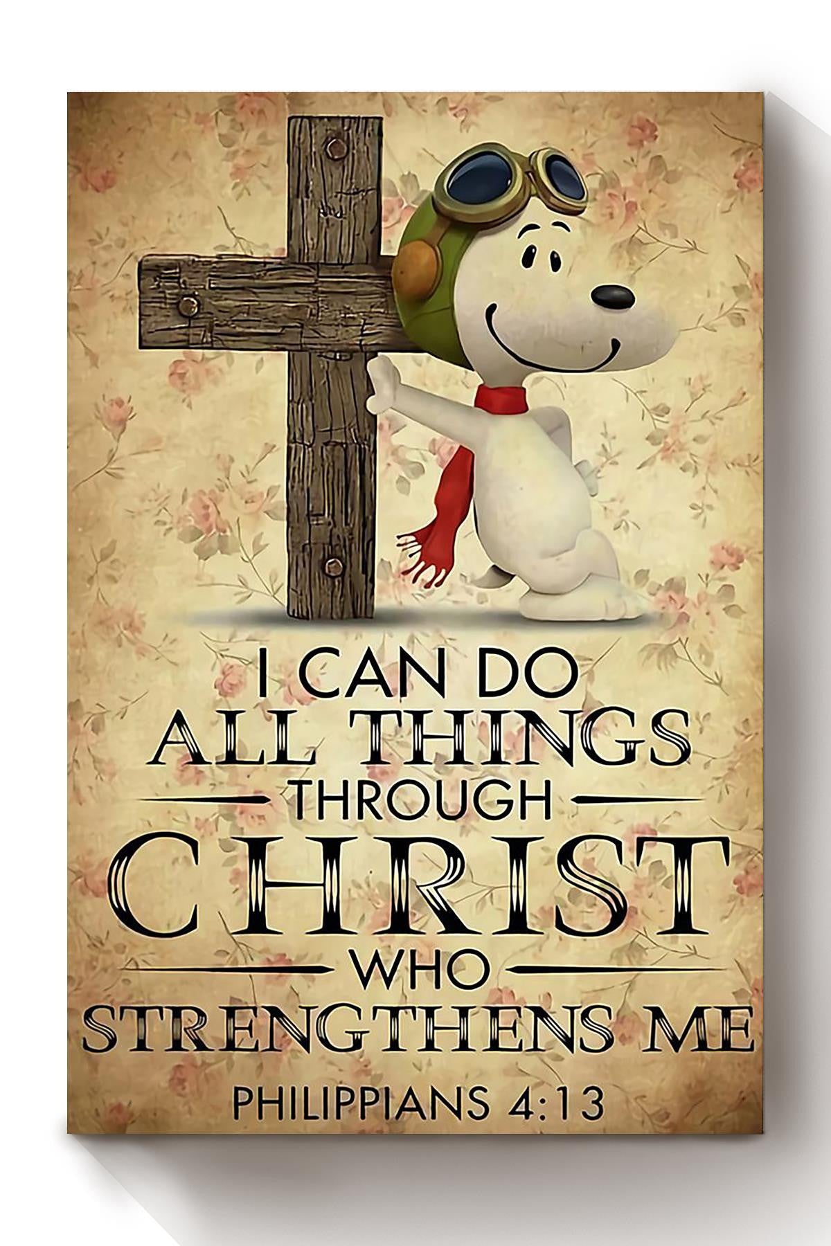 Christ Strengthens Me Prayer Healing Christian Wall Art Gift For Christmas Decor Son Of God Canvas Framed Prints, Canvas
