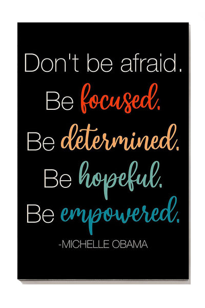 Don't Be Afraid Motivation Quote Wall Art For Home Decor Housewarming Canvas Framed Prints, Canvas