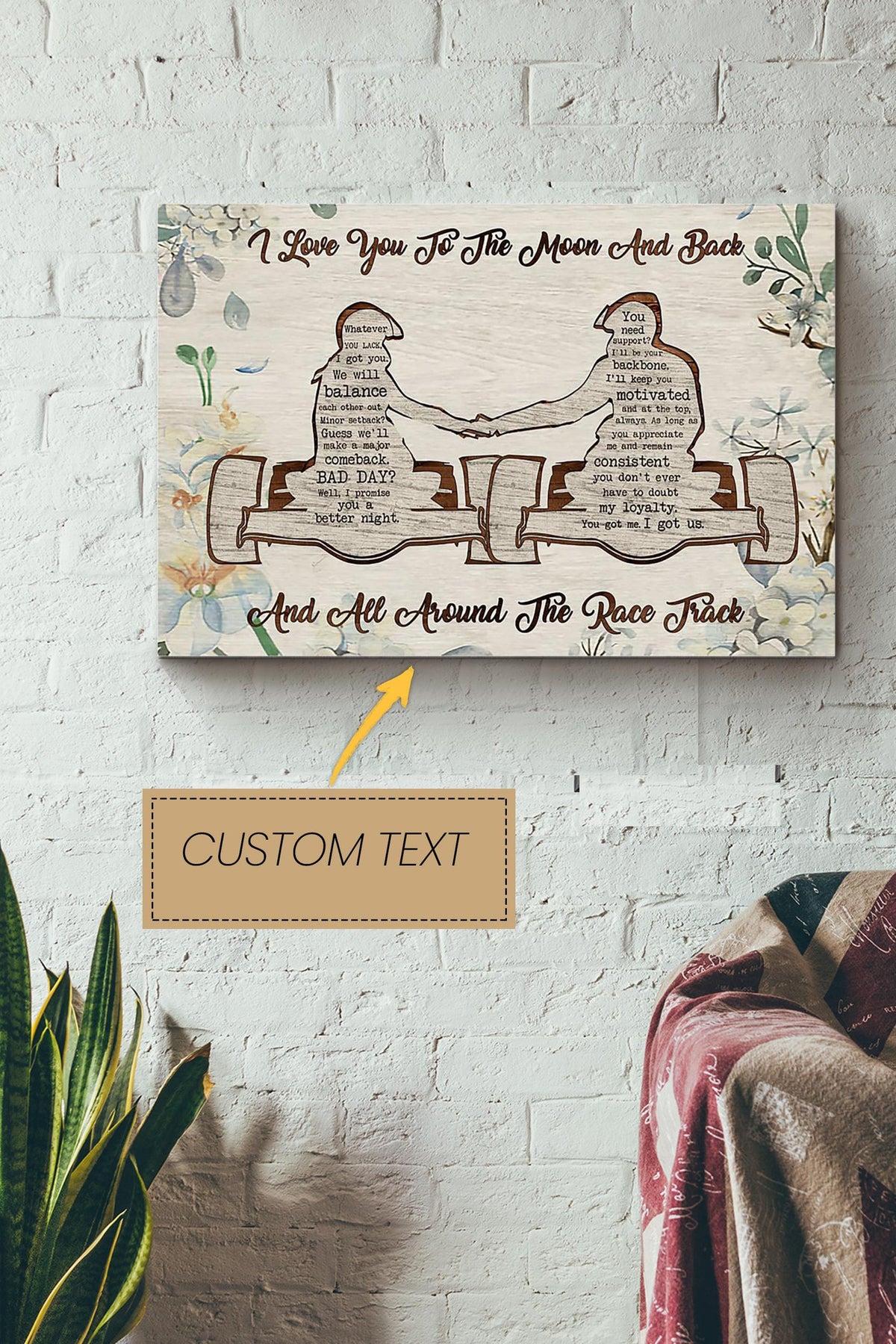 I Love You To The Moon And Back Personalized Poster - Love Wall Art - Gift For Valentine Day Lover Crush Canvas Gallery Wrapped Canvas Framed Gift Idea Framed Prints, Canvas