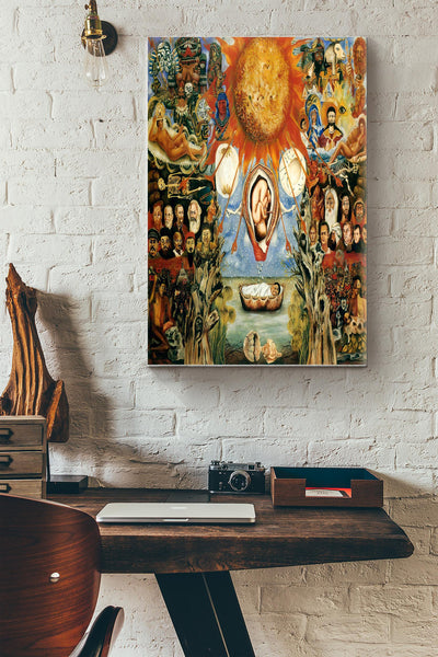Frida Kahlo Moses Vintage Poster Wall Art Canvas Gallery Wrapped Canvas Framed Gift Idea Framed Prints, Canvas