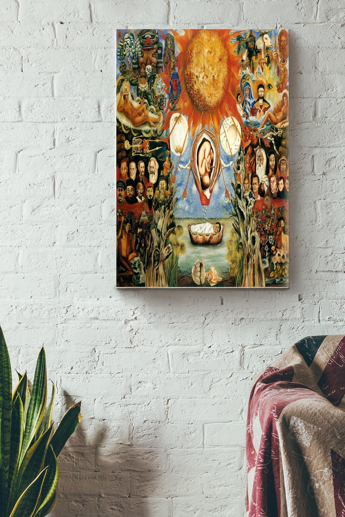 Frida Kahlo Moses Vintage Poster Wall Art Canvas Gallery Wrapped Canvas Framed Gift Idea Framed Prints, Canvas