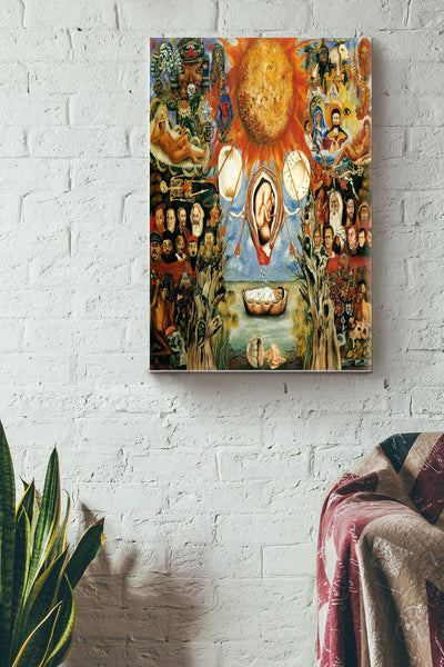 Frida Kahlo Moses Vintage Poster Wall Art Canvas Gallery Wrapped Canvas Framed Gift Idea Framed Prints, Canvas