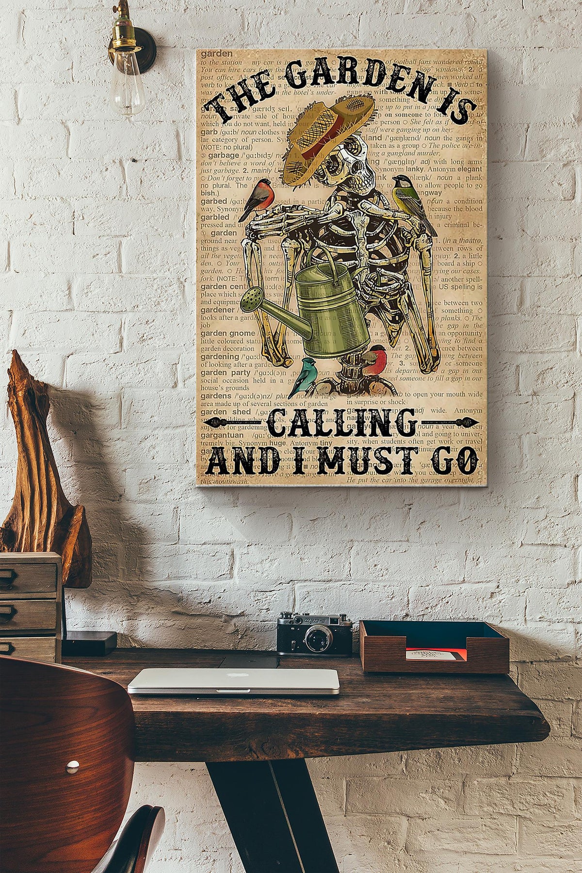 Gardening The Garden Is Calling And I Must Go Canvas Gallery Wrapped Canvas Framed Gift Idea