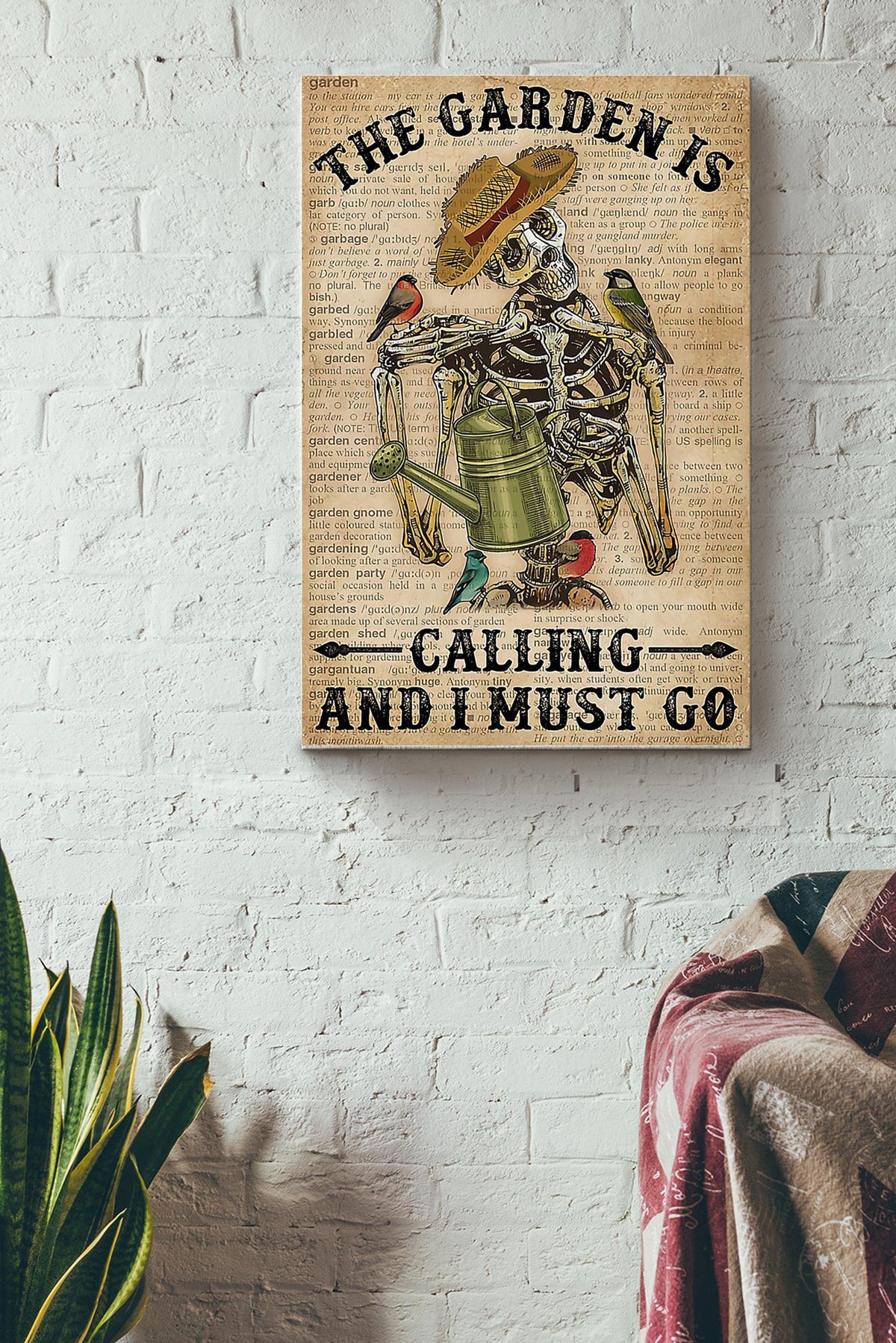 Gardening The Garden Is Calling And I Must Go Canvas Gallery Wrapped Canvas Framed Gift Idea