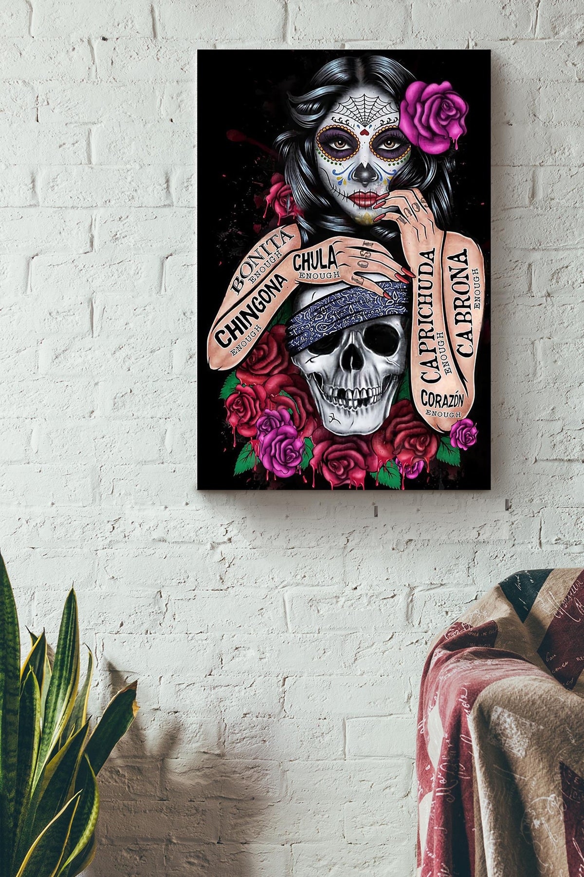 Chingona Enough Girls Wall Decor Gift For International Women Day Home Decor Girlfriend Canvas