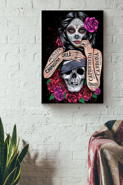 Chingona Enough Girls Wall Decor Gift For International Women Day Home Decor Girlfriend Canvas
