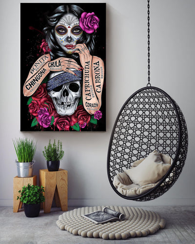 Chingona Enough Girls Wall Decor Gift For International Women Day Home Decor Girlfriend Canvas
