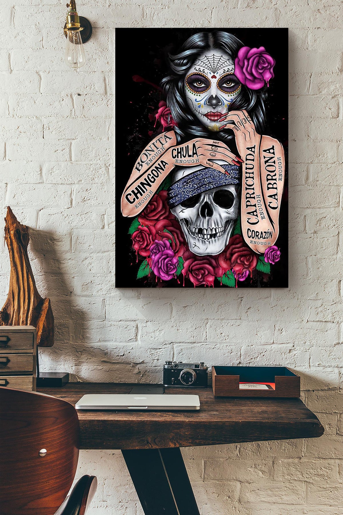 Chingona Enough Girls Wall Decor Gift For International Women Day Home Decor Girlfriend Canvas