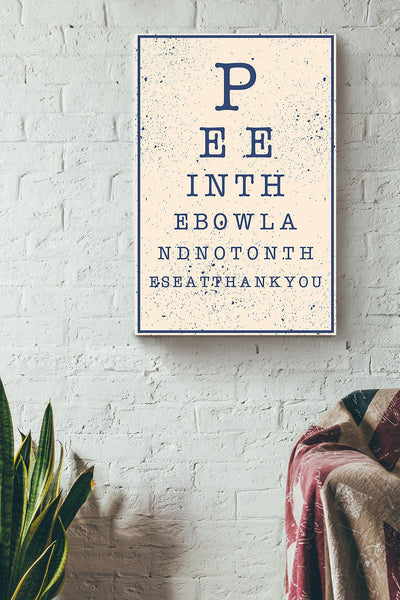 Funny Bathroom Text Wall Decor Gift For Housewarming Canvas
