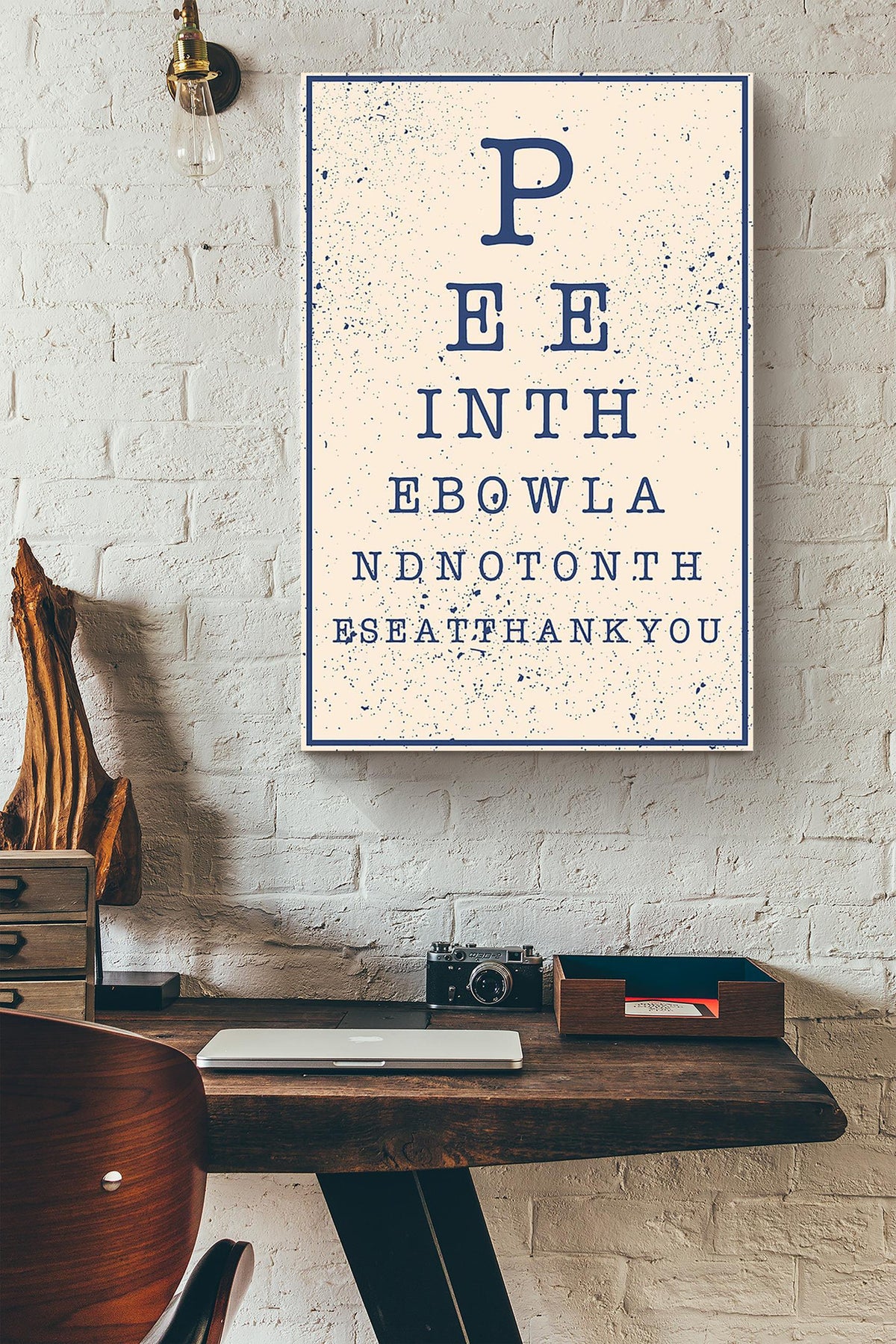 Funny Bathroom Text Wall Decor Gift For Housewarming Canvas