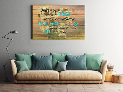 Don't Worry About Anything Bible Motivation Wall Art Gift For Chistant Home Decor Framed Prints, Canvas