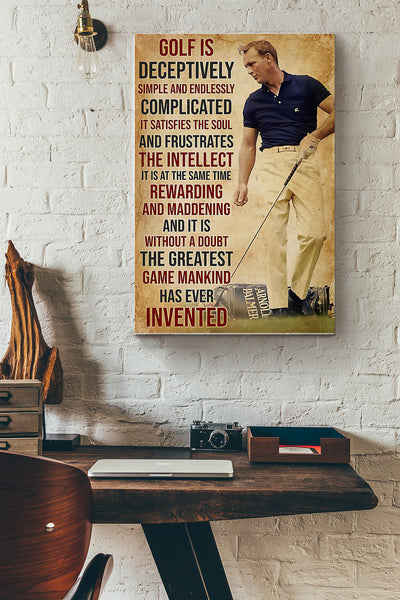 Golf Satisfies The Soul Canvas Gallery Wrapped Canvas Framed Gift Idea