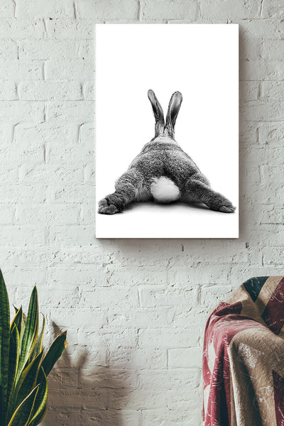 Cute Rabbit Butt Funny Gift For Friends Birthday Houswarming Canvas