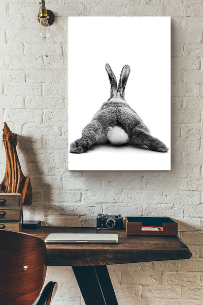 Cute Rabbit Butt Funny Gift For Friends Birthday Houswarming Canvas