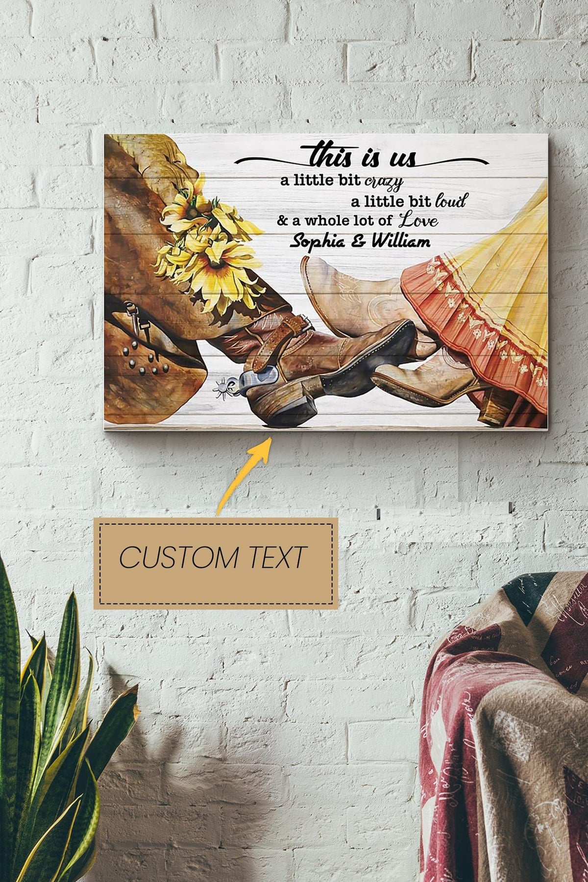 Cowboy Girl Cow Girl This Is Us Personalized Poster - Love Wall Art - Gift For Valentine Day Lover Crush Cowboy Canvas Gallery Wrapped Canvas Framed Gift Idea Framed Prints, Canvas