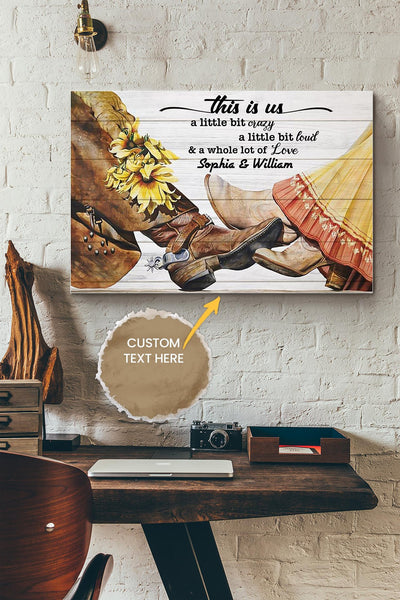 Cowboy Girl Cow Girl This Is Us Personalized Poster - Love Wall Art - Gift For Valentine Day Lover Crush Cowboy Canvas Gallery Wrapped Canvas Framed Gift Idea Framed Prints, Canvas