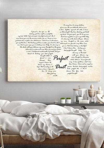 Ed Sheeran Ft Beyonce Perfect Duet Lyrics Couple Typography