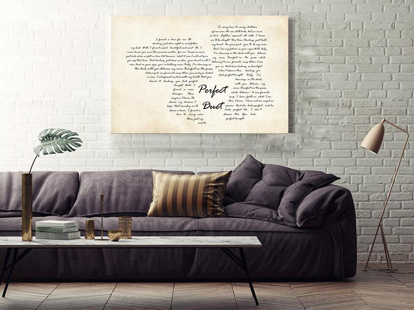 Ed Sheeran Ft Beyonce Perfect Duet Lyrics Couple Typography