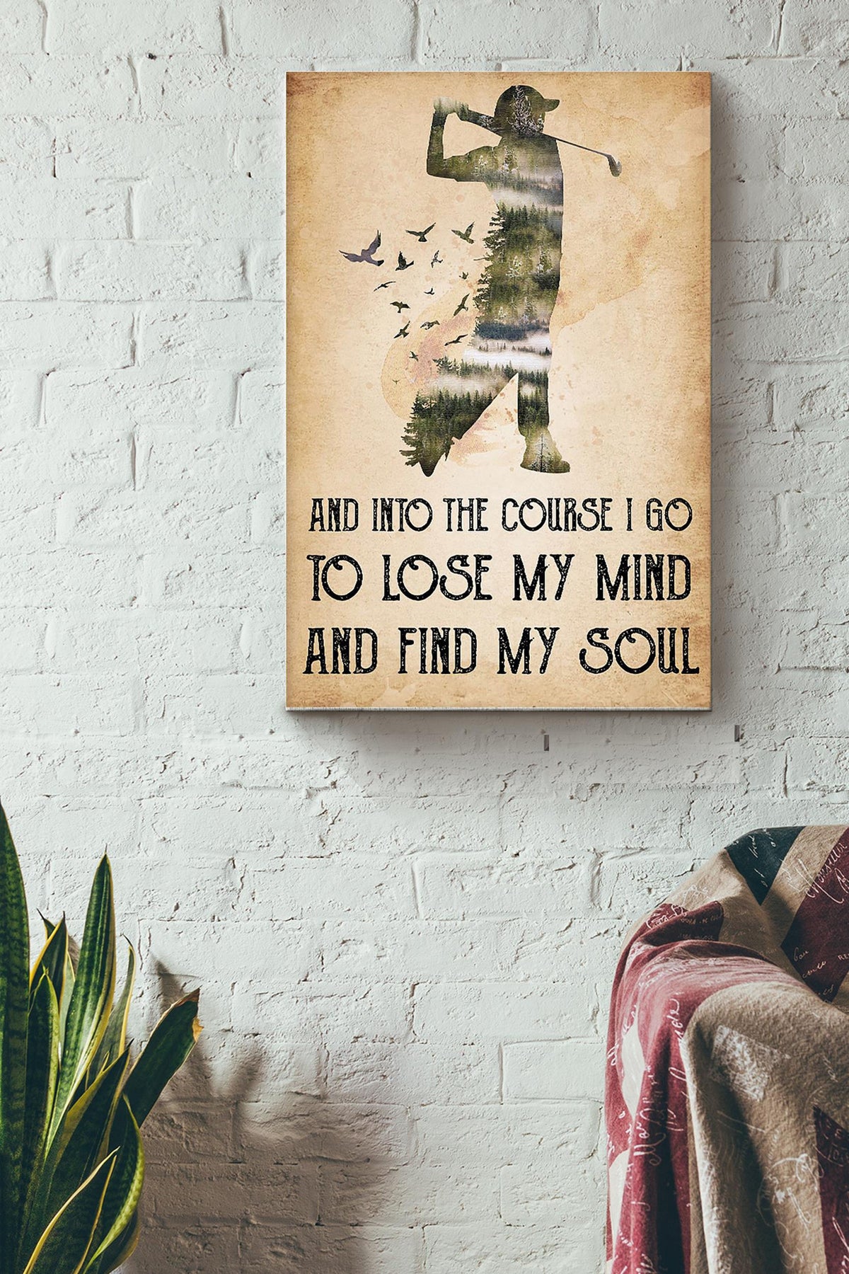 Golf Lose My Mind Canvas Gallery Wrapped Canvas Framed Gift Idea