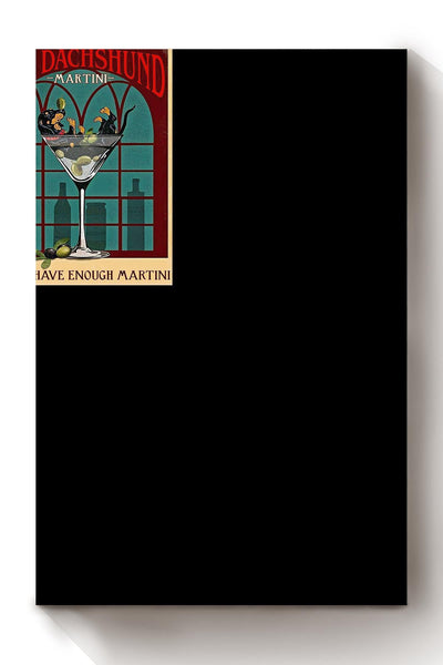 Dachshund Martini Funny Quote For Bar Club Decor Gift For Bartender Canvas