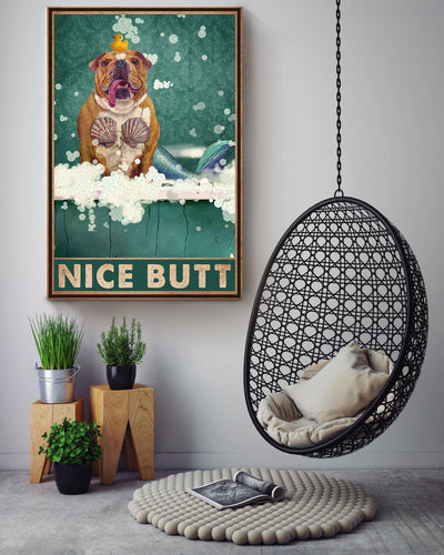 Dogue De Bordeaux Bathing Nice Butt Dog Wall Art For Bathroom Decor Gift For Dog Lovers Canvas Gallery Wrapped Canvas Framed Gift Idea Framed Prints, Canvas