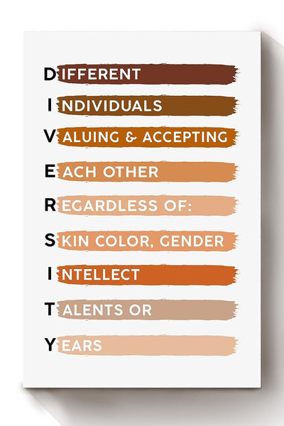 Diversity Equality Humanity Quote For Home Decor Housewarming Canvas