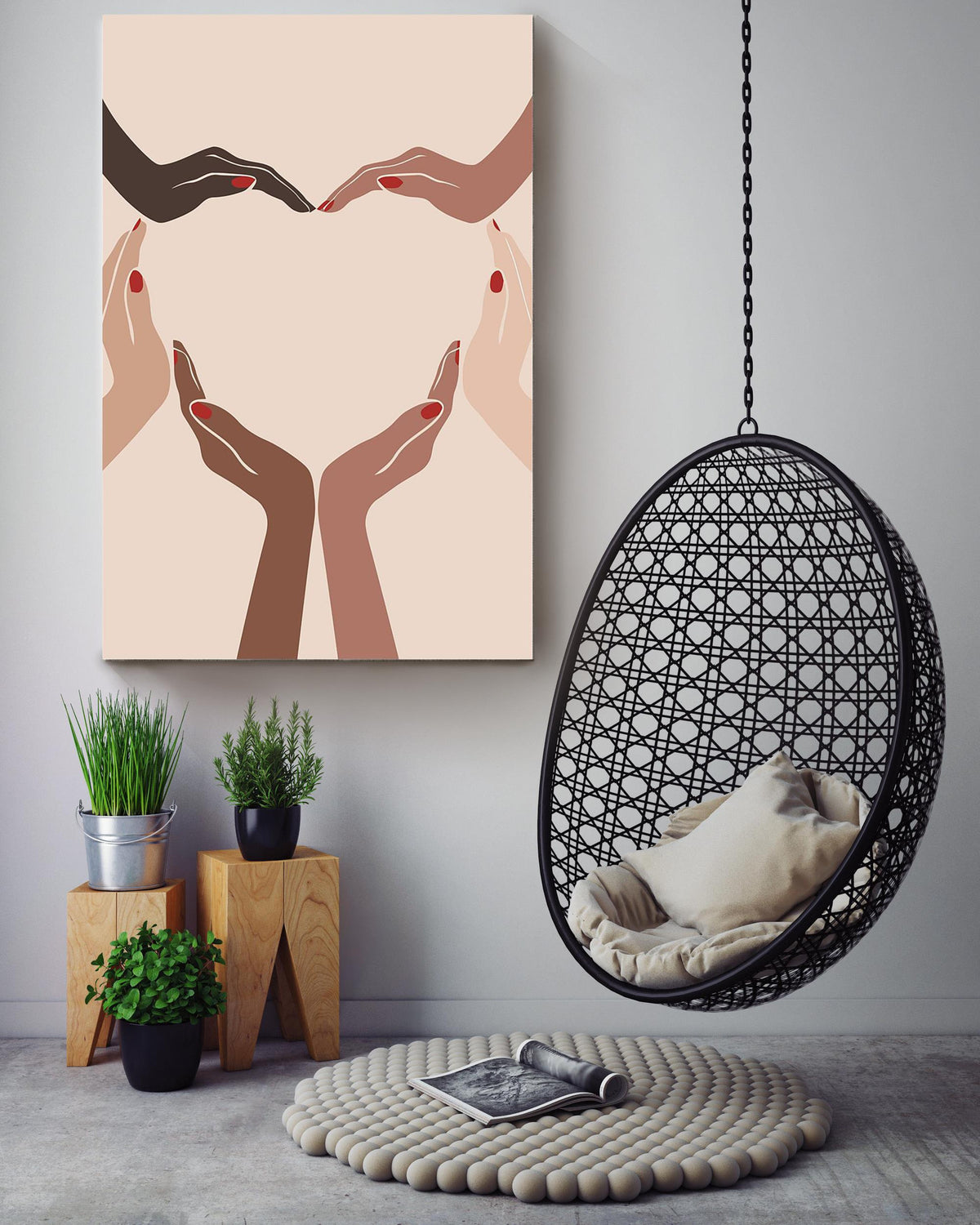 Girl Power Art Girls Wall Decor Gift For International Women Day Home Decor Girlfriend Canvas