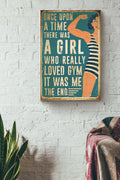 Fitness There Was A Girl Who Really Loved Gym Canvas Gallery Wrapped Canvas Framed Gift Idea