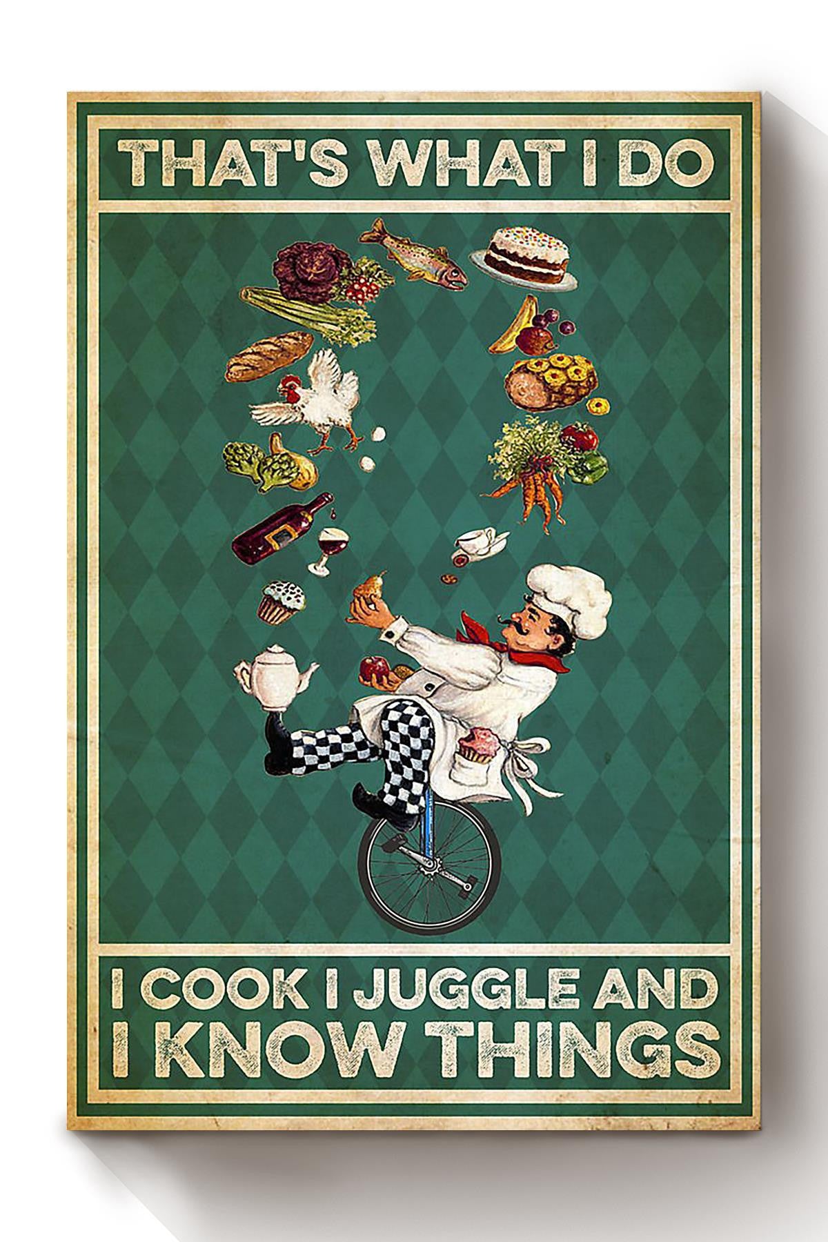 Cooking That's What I Do Baking Because Murder Is Wrong Cooking Wall Art Gift For Kitchen Decor Food Lover Canvas Framed Prints, Canvas
