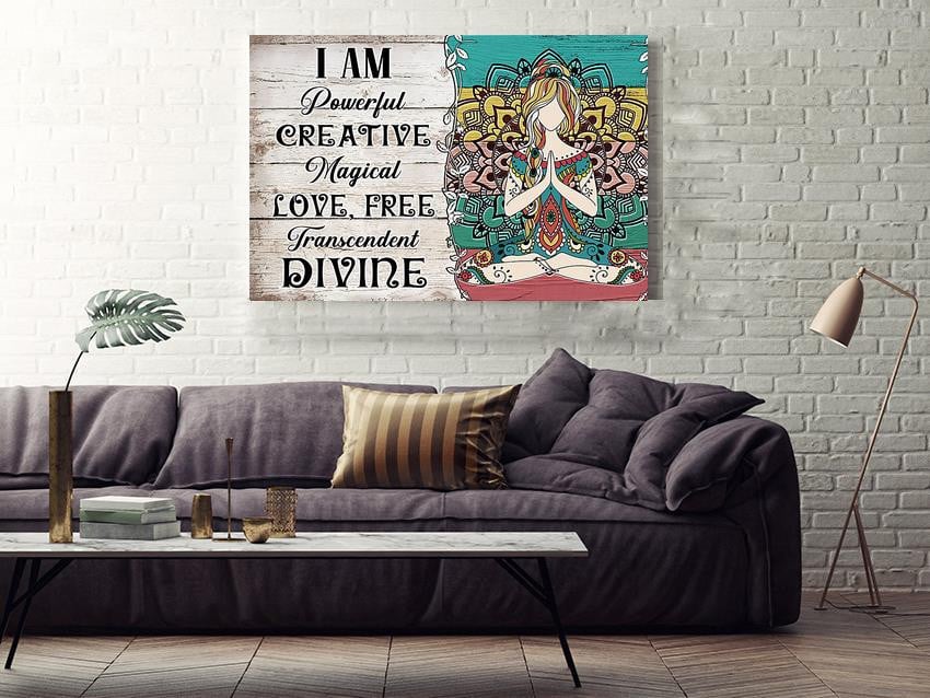 I Am Motivation Quote For Meditation Lover Home Decor Housewarming Yoga Lover