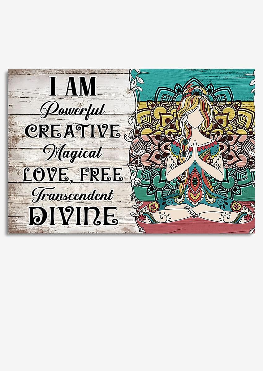 I Am Motivation Quote For Meditation Lover Home Decor Housewarming Yoga Lover
