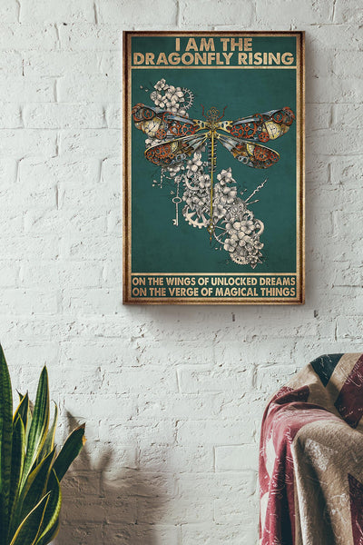 I'm Dragonfly Rising Mechanical Dragonfly Gift For Dreamer And Magic Lover Canvas
