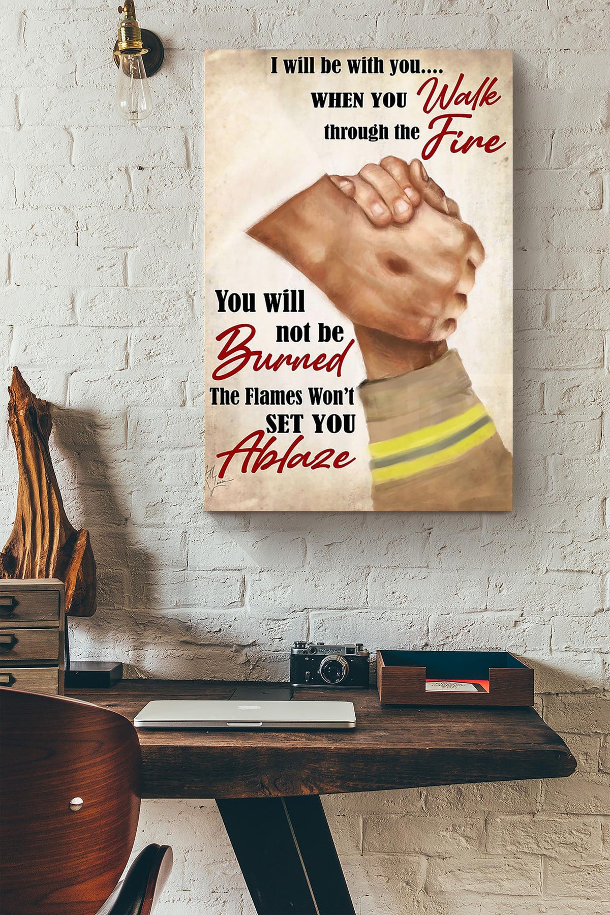 God Protect Firefighter Fireman Pray Gift For International Firefighters Day Canvas