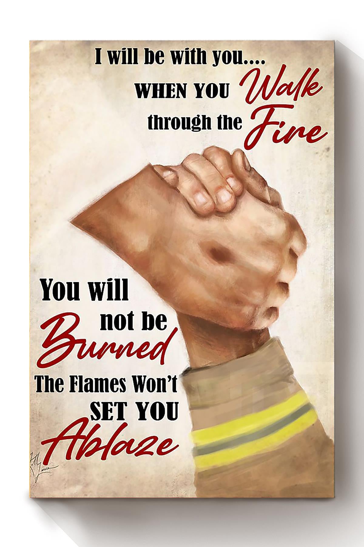 God Protect Firefighter Fireman Pray Gift For International Firefighters Day Canvas
