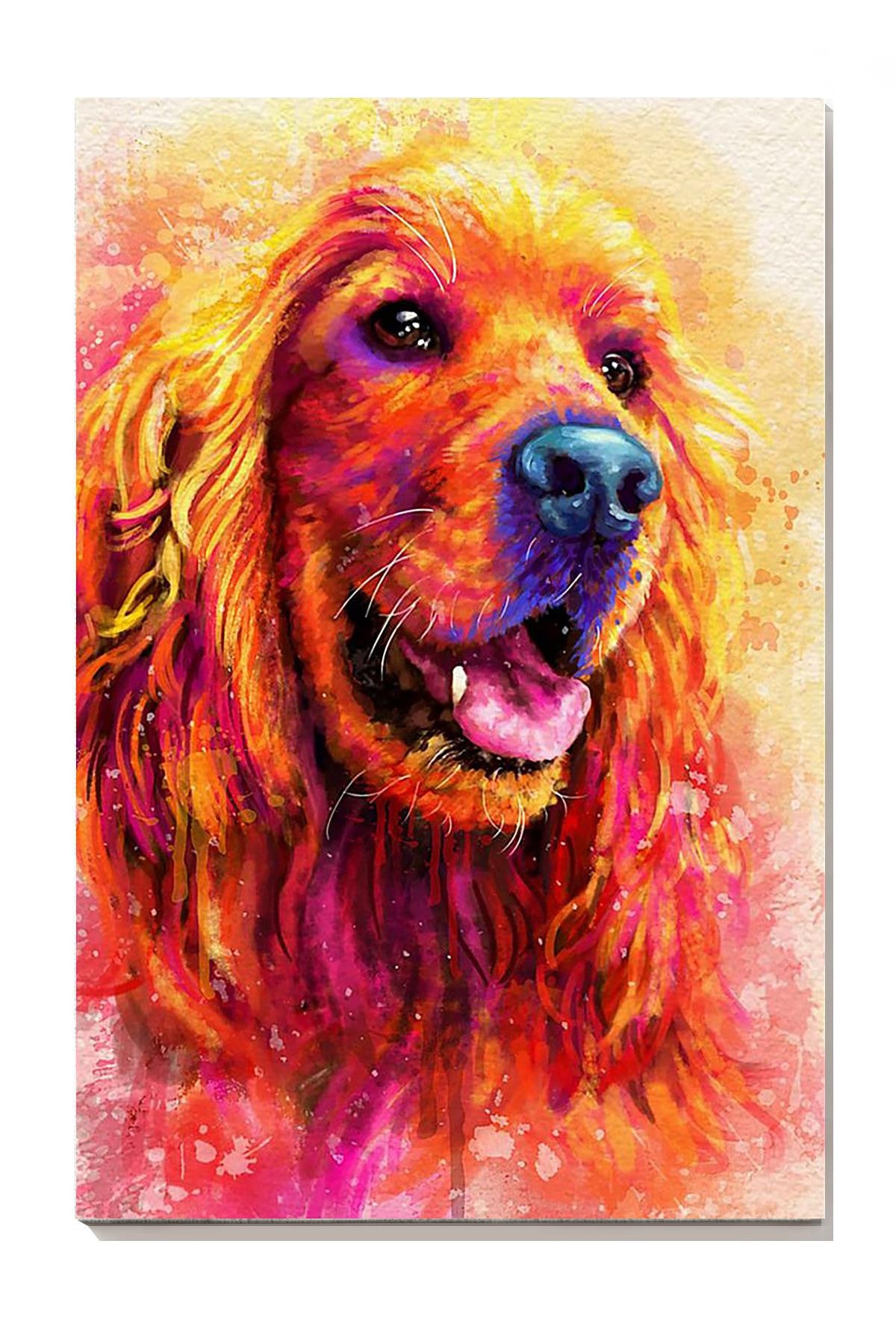Cocker Spaniel Portrait Wall Art For Dog Lover Housewarming Canvas Gallery Wrapped Canvas Framed Gift Idea Framed Prints, Canvas