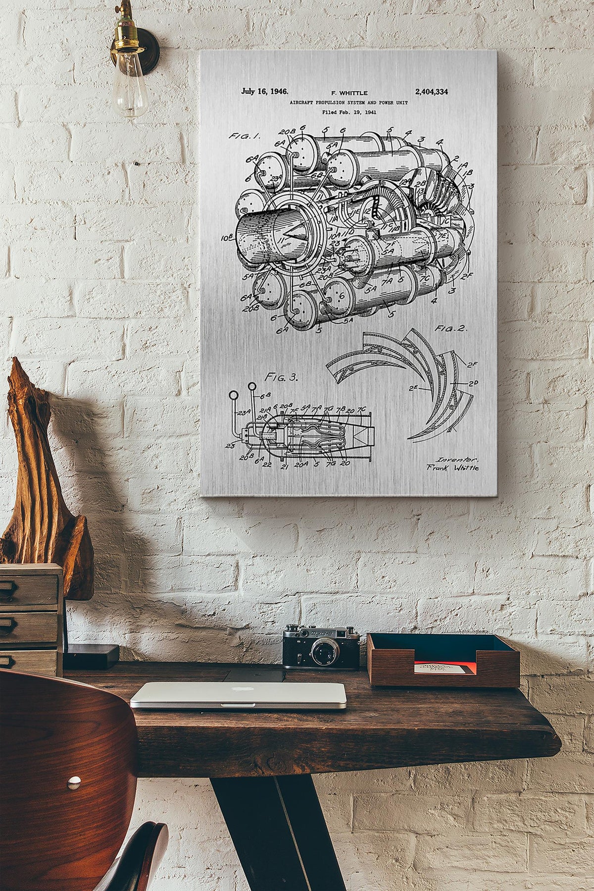 Engineer Aircraft Poster Canvas Gallery Wrapped Canvas Framed Gift Idea