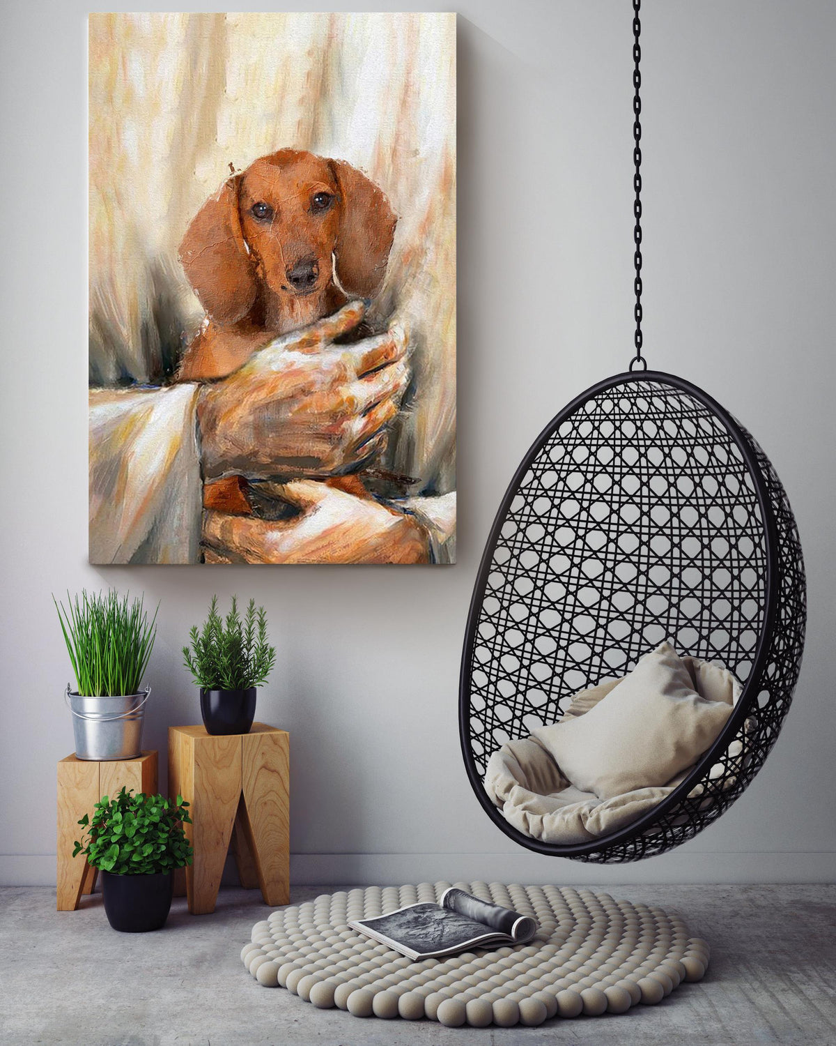 Gods Hand And Retriever Dog God Wall Art Gift For Christian Dog Lovers Canvas Gallery Wrapped Canvas Framed Gift Idea Framed Prints, Canvas