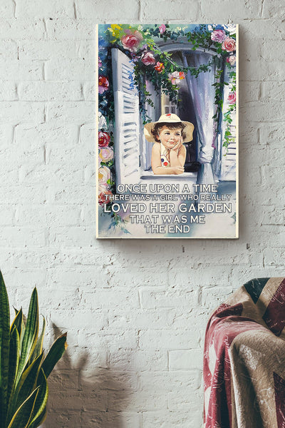 Garden There Was A Girl Canvas Gallery Wrapped Canvas Framed Gift Idea