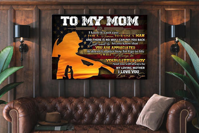 Firefighter To Mom Single Vintage  Office Gift 06653 Framed Prints, Canvas